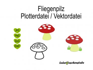 Plotterdatei Vektordatei Fliegenpilz